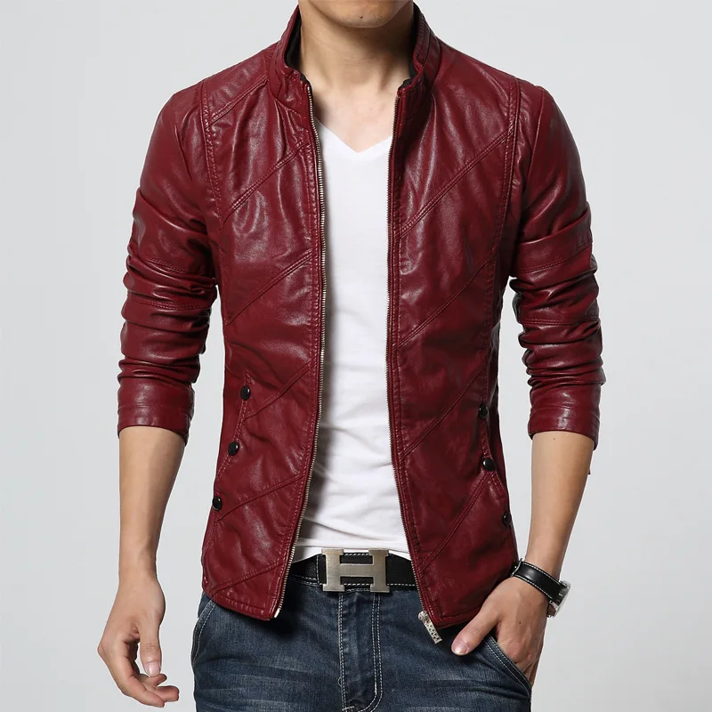 men PU leather Casual leather jacket big size slimming men Chunqiu leather coat Top leather jacket men
men PU leather Casual leather jacket big size slimming men Chunqiu leather coat Top leather jacket men