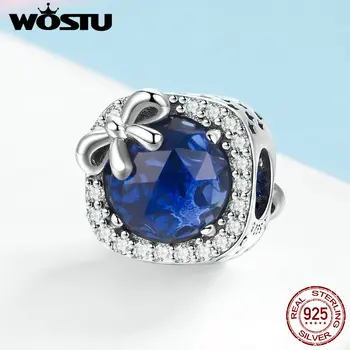 WOSTU Real 100% 925 Sterling Silver Bow Knot Blue Beads Fit Charm Bracelet Necklace Pendant Wedding Silver Women Jewelry FIC1058
WOSTU Real 100% 925 Sterling Silver Bow Knot Blue Beads Fit Charm Bracelet Necklace Pendant Wedding Silver Women Jewelry FIC1058