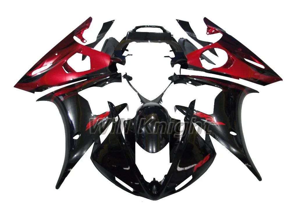 Впрыска Обвес для Yahama YZF R6 YZF600 2003 2004 Черный Красный Обтекателя Комплекты|kit kits|kit