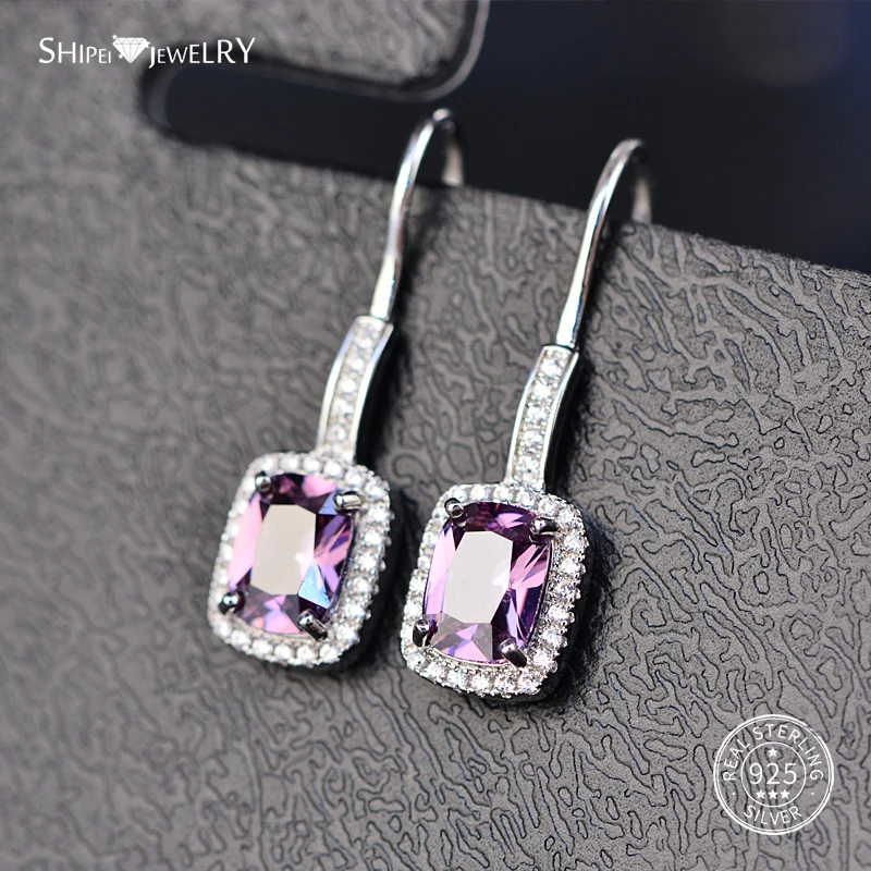 Shipei 100% 925 Sterling Silver Fine Jewelry Pink Yellow Sapphire Emerald Ruby Square Drop Earrings for Women Birthday Gift
Shipei 100% 925 Sterling Silver Fine Jewelry Pink Yellow Sapphire Emerald Ruby Square Drop Earrings for Women Birthday Gift