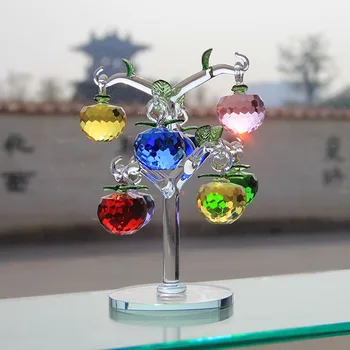 Crystal Glass Apple Tree Ornaments with 8pcs Hanging Faceted Apples Home Decor Figurine Christmas New Year Crafts Gifts Souvenir
Crystal Glass Apple Tree Ornaments with 8pcs Hanging Faceted Apples Home Decor Figurine Christmas New Year Crafts Gifts Souvenir