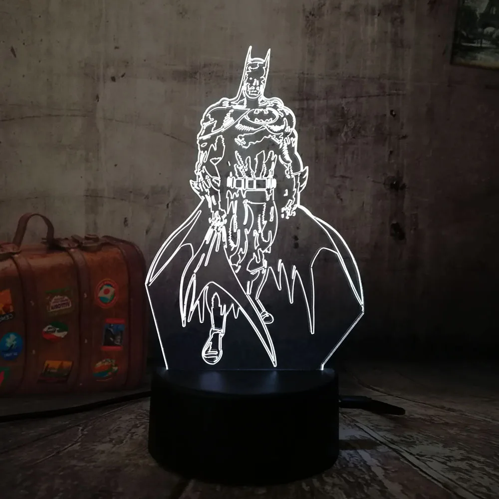 Amroe Cool DC Hero Batman 3D LED Night Light 7 Color Change Table Lamp Novelty Flashlight USB RGB Controler Toy Kid Lustre Gift
Amroe Cool DC Hero Batman 3D LED Night Light 7 Color Change Table Lamp Novelty Flashlight USB RGB Controler Toy Kid Lustre Gift