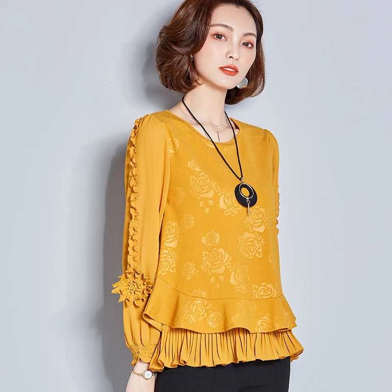 FGLAC womens tops and blouses Fashion Casual long sleeve blouse plus size 4 color Spring ruffle blouse women blusas
FGLAC womens tops and blouses Fashion Casual long sleeve blouse plus size 4 color Spring ruffle blouse women blusas