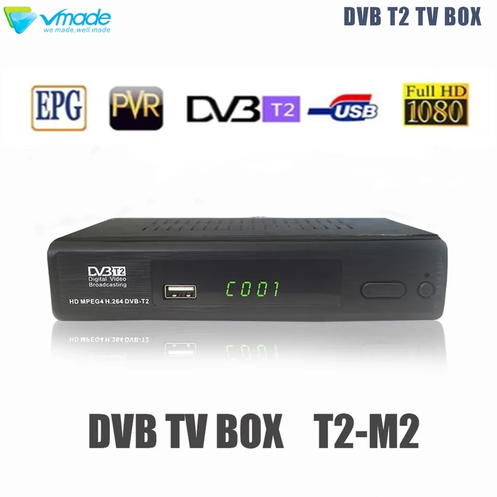 

Vmade Newest DVB-T2/T Full HD 1080P Digital TV Tuner Support Terrestrial Receiver Youtube MPEG-4/2 H.264 Stardard Set-Top Box