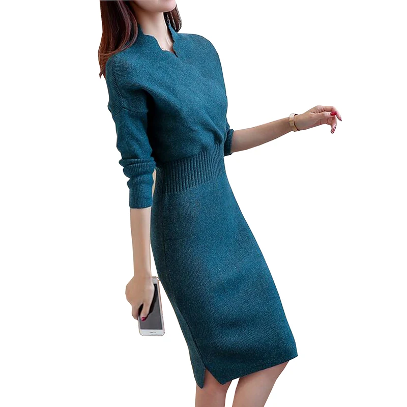 Women's Sweater Dress 2018 Autumn Winter New Fashion Long Sleeve Sexy Slim Knitwear Pullover Long Sweater Pull Femme Clothes
Women's Sweater Dress 2018 Autumn Winter New Fashion Long Sleeve Sexy Slim Knitwear Pullover Long Sweater Pull Femme Clothes