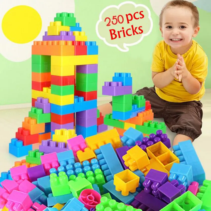 250pcs Kids DIY Assembling Construction Building Blocks Early Educational Intelligence Enlighten Small Bricks Toys Gift
250pcs Kids DIY Assembling Construction Building Blocks Early Educational Intelligence Enlighten Small Bricks Toys Gift