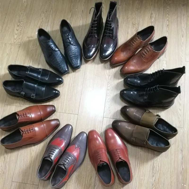 

Product Cost Price Promotion Genuine Leather Shoes and Boots Mens Handmade Goodyear Shoes in Stock Only one Pair