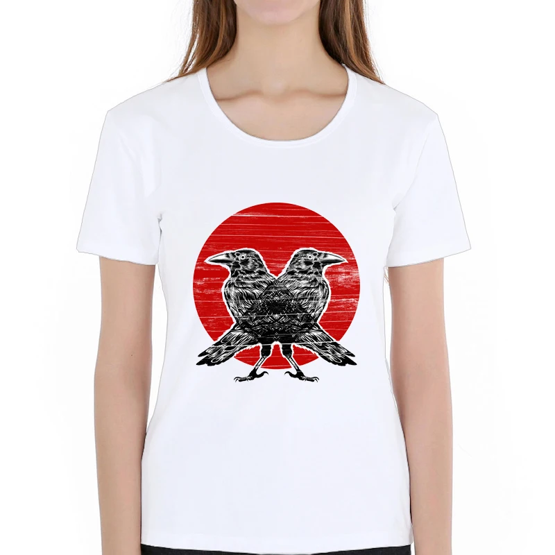 Fashion Retro Wood crow Printed Women T shirt Short Sleeve Casual t-shirt Hipster Fractal Pattern tees Cool Tops
Fashion Retro Wood crow Printed Women T shirt Short Sleeve Casual t-shirt Hipster Fractal Pattern tees Cool Tops