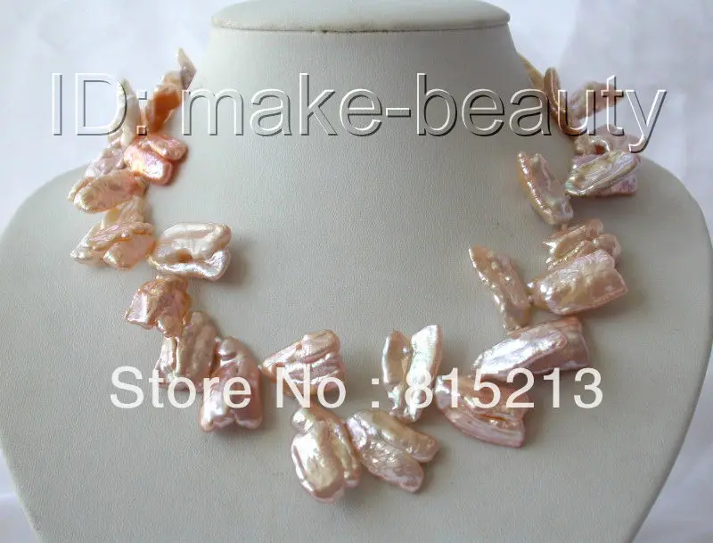 FREE SHIPPING>>>@@ > N635 stunning big 20mm baroque pink reborn keshi freshwater cultured pearl necklace
FREE SHIPPING>>>@@ > N635 stunning big 20mm baroque pink reborn keshi freshwater cultured pearl necklace