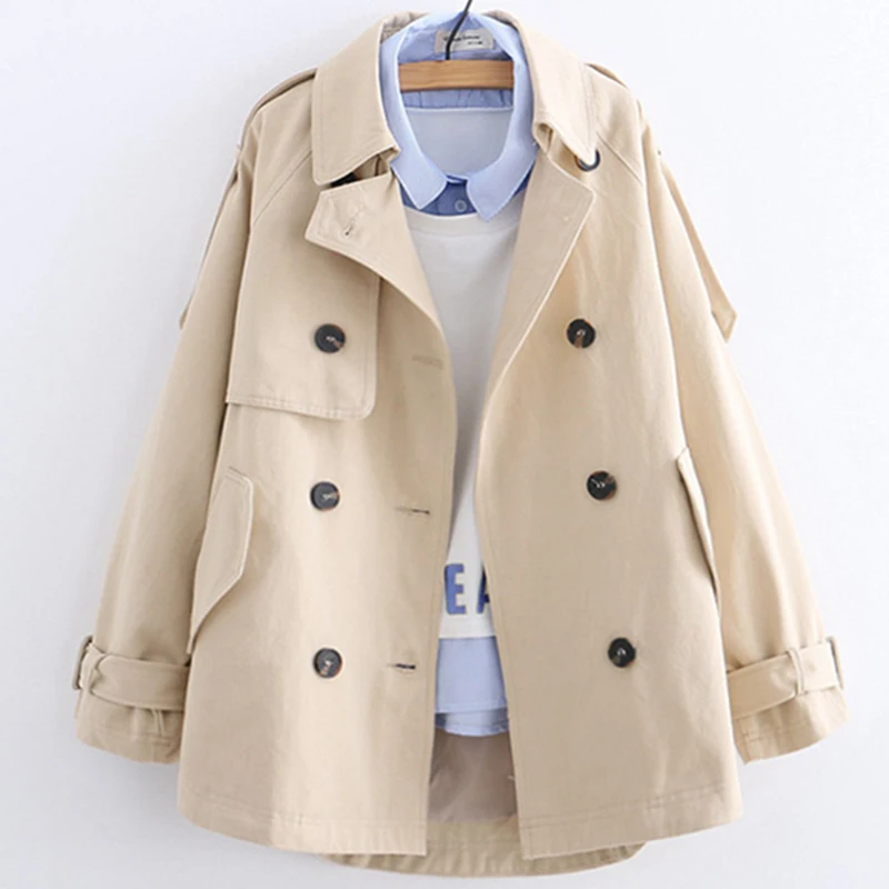 2019 Spring New Women's Windbreaker Coat Female Loosen Double-Breasted Big Size Women Jacket Autumn Long Sleeve Outerwear
2019 Spring New Women's Windbreaker Coat Female Loosen Double-Breasted Big Size Women Jacket Autumn Long Sleeve Outerwear