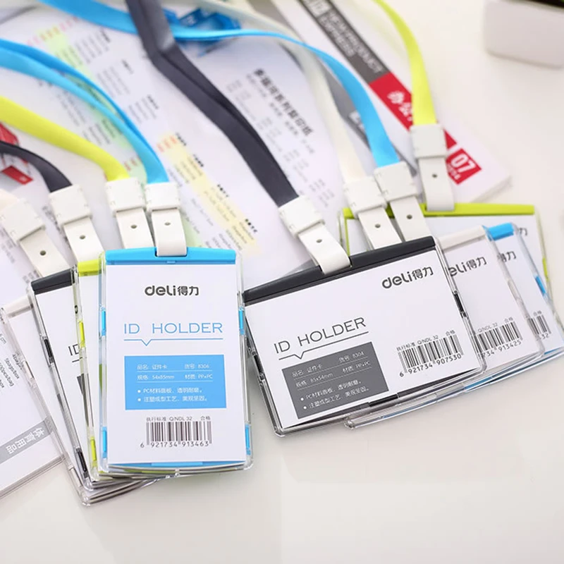 1PCS Vertical & Horizontal ID Card Holder 4Colors Name Tag Exhibition Cards Business Badge Holder Lanyard School Office Supplies
1PCS Vertical & Horizontal ID Card Holder 4Colors Name Tag Exhibition Cards Business Badge Holder Lanyard School Office Supplies