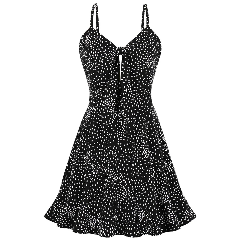 Joineles Women's Sexy Sweetheart Neck Vintage Dress Pin Up Swing Dot Printing Hollow Out Front Party Rockabilly Summer Dress
Joineles Women's Sexy Sweetheart Neck Vintage Dress Pin Up Swing Dot Printing Hollow Out Front Party Rockabilly Summer Dress