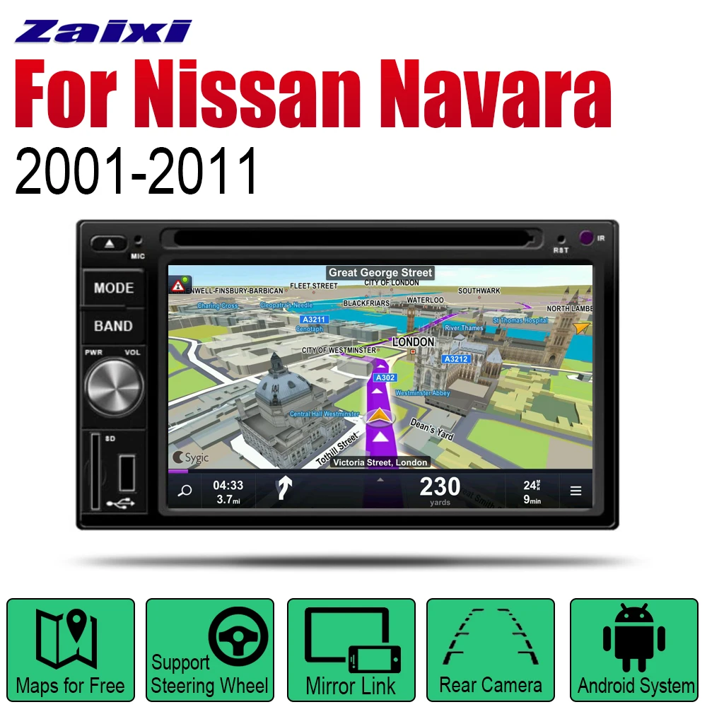 Android Car DVD GPS Navi for Nissan Navara 2001~2011 player Navigation WiFi Bluetooth Mulitmedia system audio stereo EQ
Android Car DVD GPS Navi for Nissan Navara 2001~2011 player Navigation WiFi Bluetooth Mulitmedia system audio stereo EQ