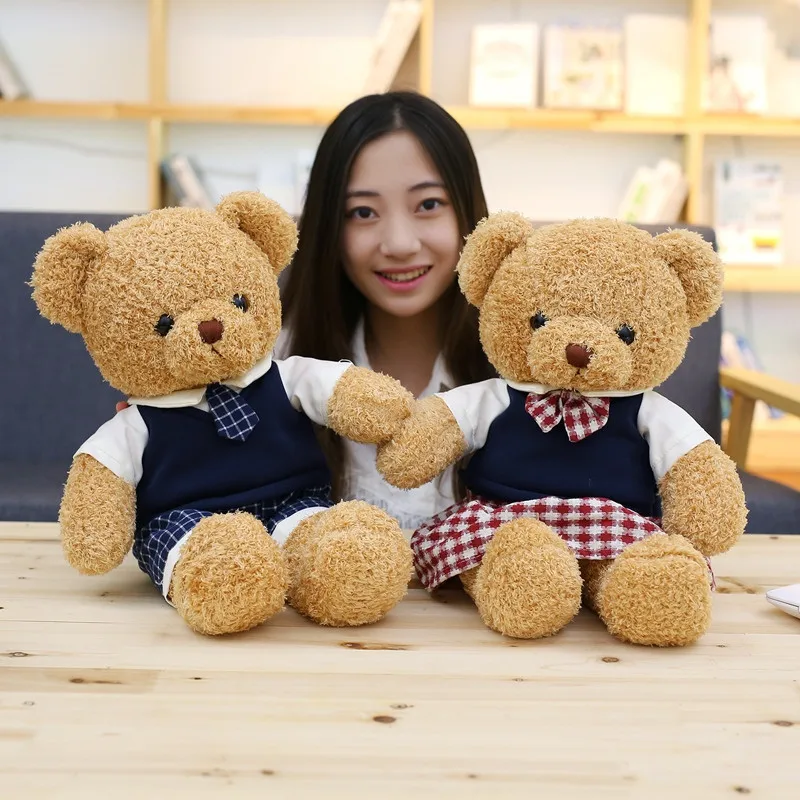 High Quality Teddy Bear Plush Toy Teddy Bear With School Uniform Teddy Bear Soft Stuffed Doll Gift For Girls Birthday Gift
High Quality Teddy Bear Plush Toy Teddy Bear With School Uniform Teddy Bear Soft Stuffed Doll Gift For Girls Birthday Gift