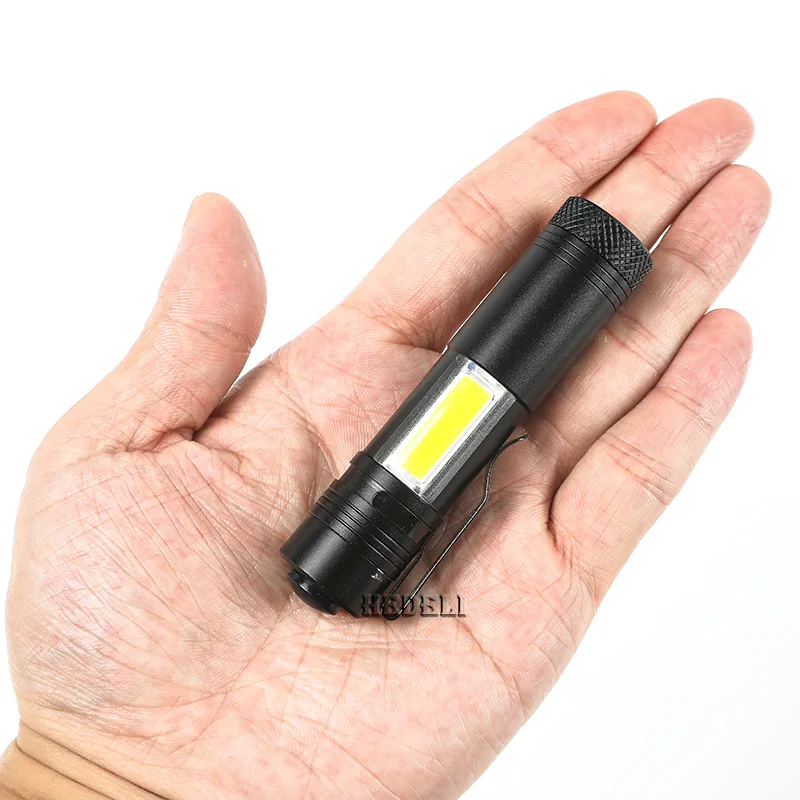 

Mini Flashlight 2000lm rechargeable cree xml-q5 reading light flashlight waterproof 4 mode hunting work light AA/14500 battery