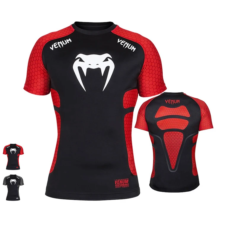 Rashguard Mma Short Sleeve Box Venom Tights Men's Short-Sleeved Basketball Training Suit Ufc Mma Fighting Wear Clothing Running
Rashguard Mma Short Sleeve Box Venom Tights Men's Short-Sleeved Basketball Training Suit Ufc Mma Fighting Wear Clothing Running