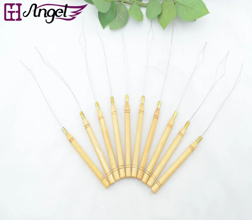 Hot sale 1pc Pulling Loop stainless steel Hook Needle Threader Bamboo handle for Nano Tip Nano Rings Beads Hair Extensions Tool
Hot sale 1pc Pulling Loop stainless steel Hook Needle Threader Bamboo handle for Nano Tip Nano Rings Beads Hair Extensions Tool