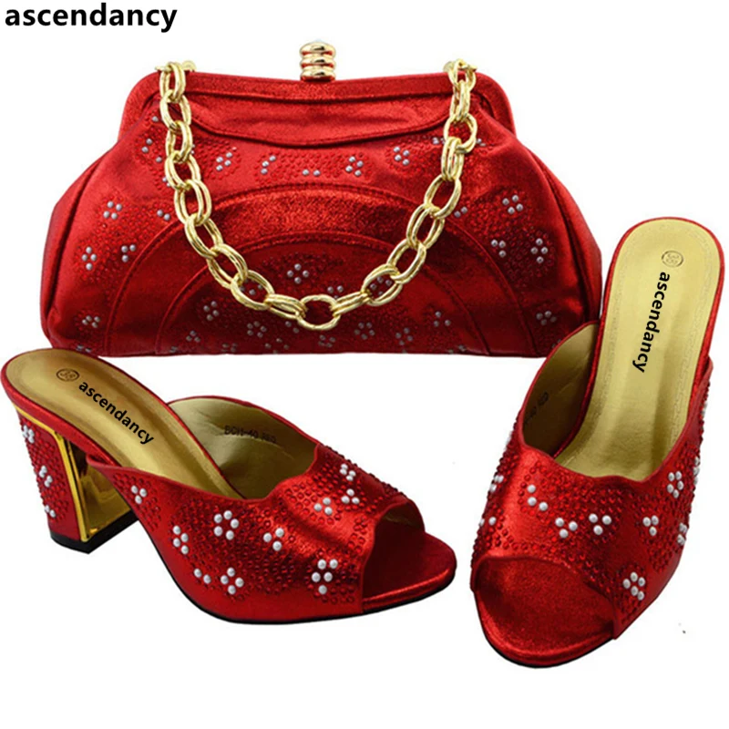 Red Italian Ladies Shoe and Bag Set Deprated with Rhinestone Nigerian Party Shoes and Bag African Shoe and Matching Bags Italian
Red Italian Ladies Shoe and Bag Set Deprated with Rhinestone Nigerian Party Shoes and Bag African Shoe and Matching Bags Italian