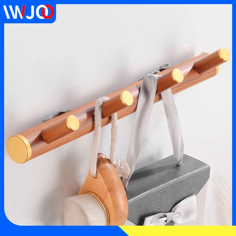 Robe Hooks Wood Coat Hook Rack Wall Mounted Aluminum Creative Bathroom Hook for Towel Key Bag Caddy Clothes Hanger Storage Shelf 
Robe Hooks Wood Coat Hook Rack Wall Mounted Aluminum Creative Bathroom Hook for Towel Key Bag Caddy Clothes Hanger Storage Shelf