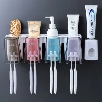 Household Hanging Toothbrush Holder Set Wall Mounted Storage Rack Automatic Toothpaste Squeezer Dispenser Bathroom Accessories
Household Hanging Toothbrush Holder Set Wall Mounted Storage Rack Automatic Toothpaste Squeezer Dispenser Bathroom Accessories