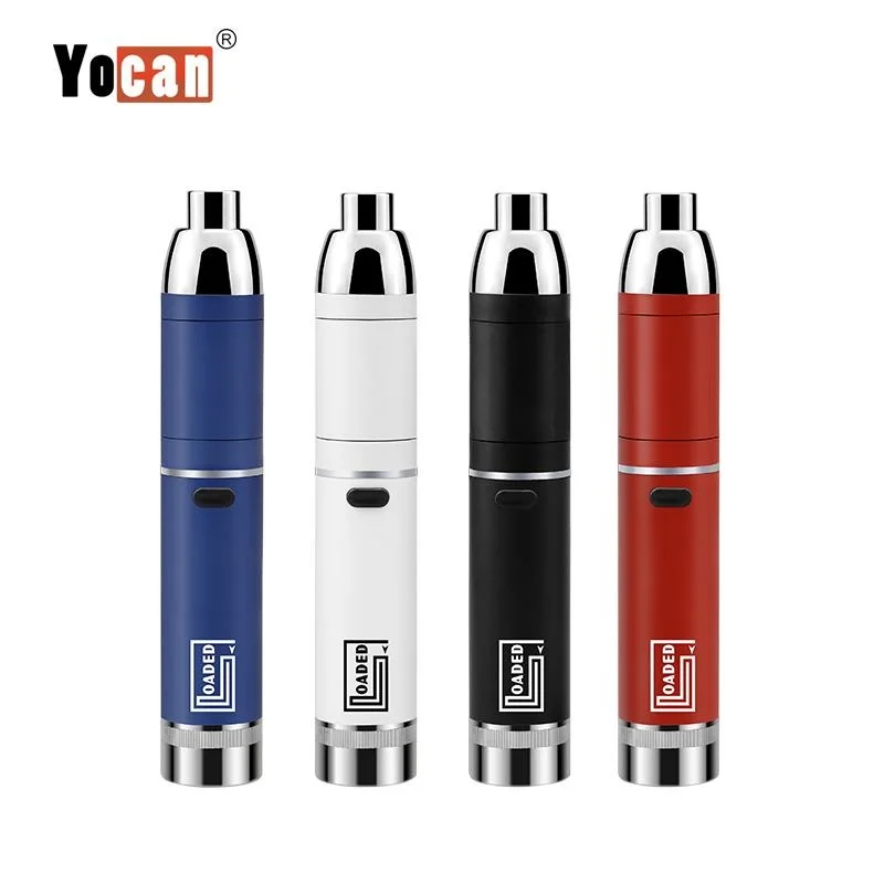 Original Yocan Loaded Wax Vape Pen Kit 1400mAh Built-in Dual Compartment Jar W/ QUAD & QDC Coil E Cigarette Vaporizer Kit
Original Yocan Loaded Wax Vape Pen Kit 1400mAh Built-in Dual Compartment Jar W/ QUAD & QDC Coil E Cigarette Vaporizer Kit