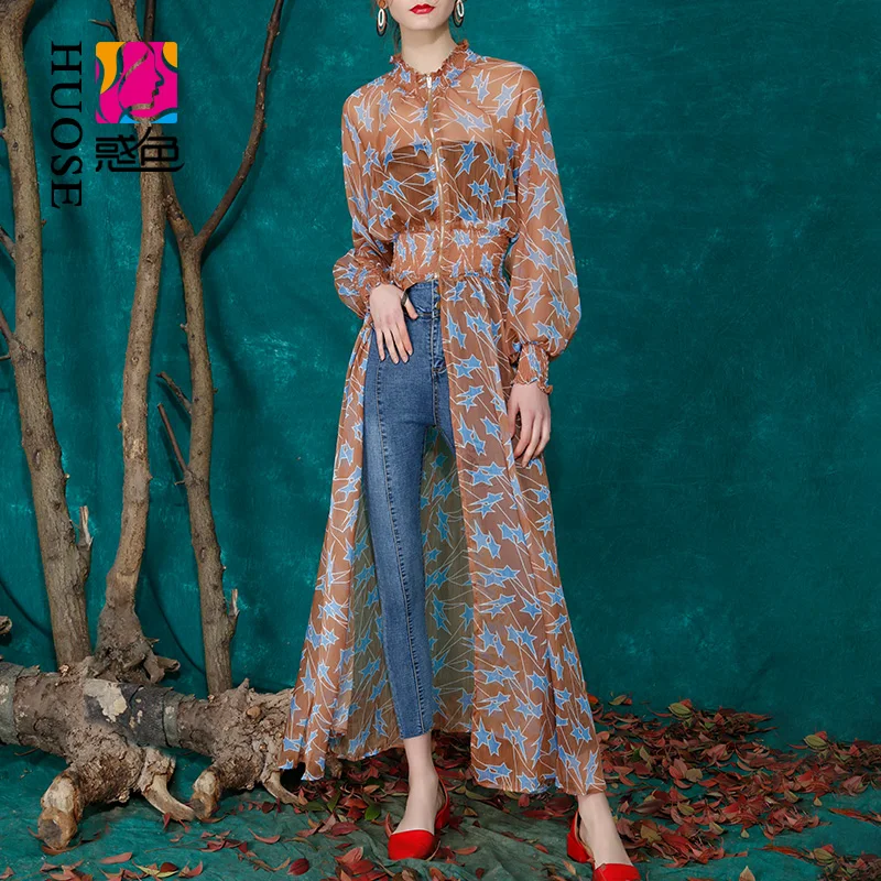 2019 spring and summer new European Sunscreen shirt women goods slim design feeling long chiffon shirt micro-transparent coat
2019 spring and summer new European Sunscreen shirt women goods slim design feeling long chiffon shirt micro-transparent coat