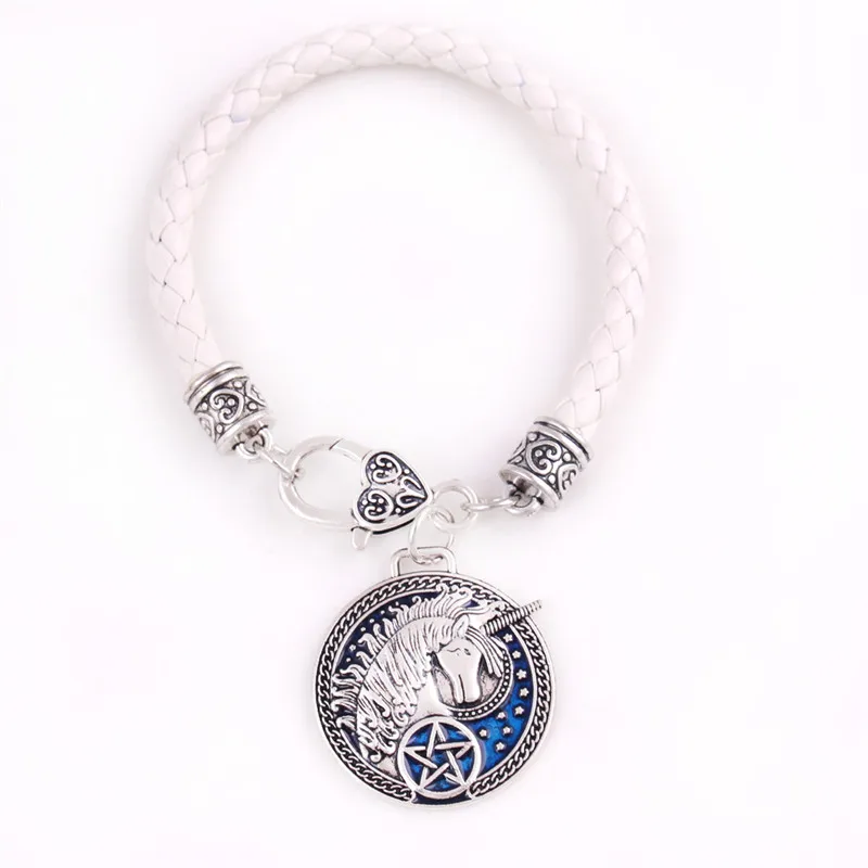Female Male Jewelry Bracelet Mythical Animal Unicorn And Pentacle With Fashion Enamel Religions Amulet Provide Dropshipping | Украшения и