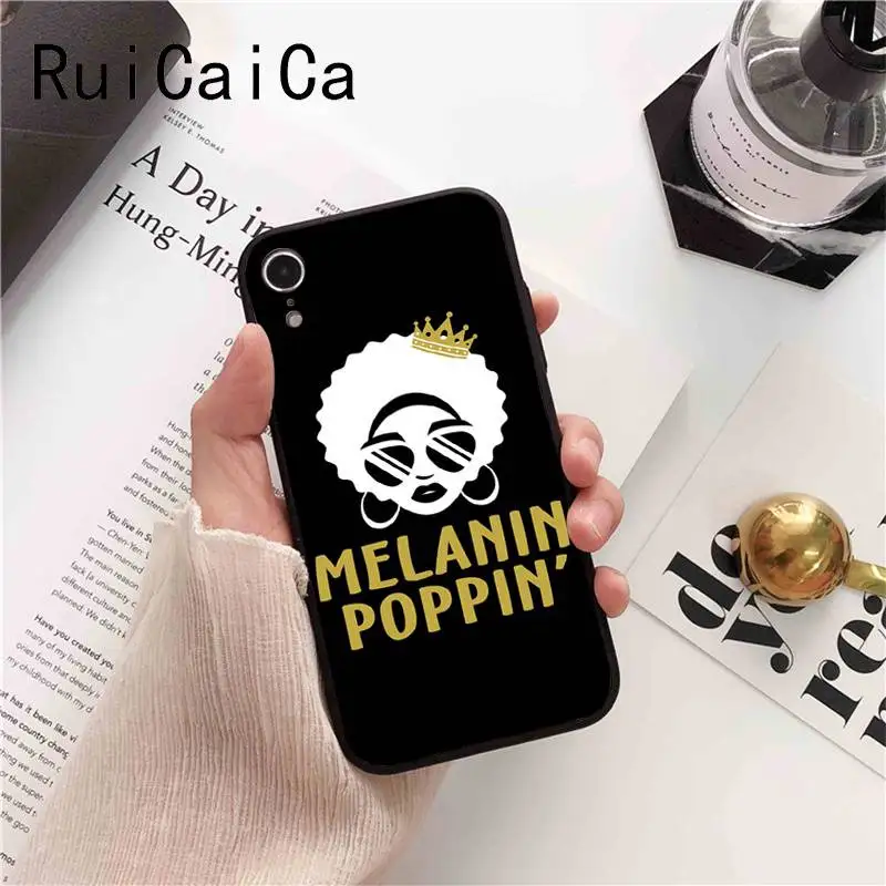 Melanin Poppin Queen Afro Black Girl Magic rock