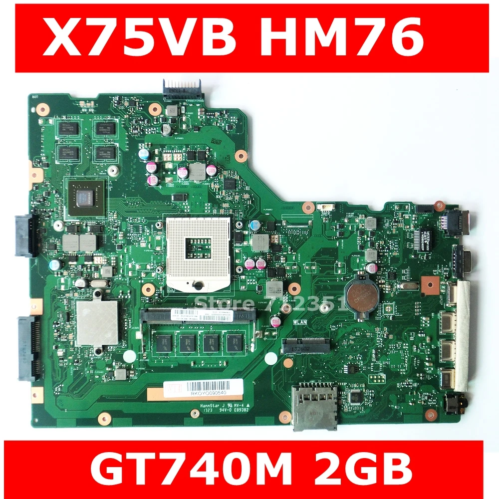 X75VB HM76 4GB RAM GT740M 2GB Mainboard For ASUS X75V X75VB X75VD X75VCP R704V Laptop Motherboard USB 3.0 100% Tested
X75VB HM76 4GB RAM GT740M 2GB Mainboard For ASUS X75V X75VB X75VD X75VCP R704V Laptop Motherboard USB 3.0 100% Tested