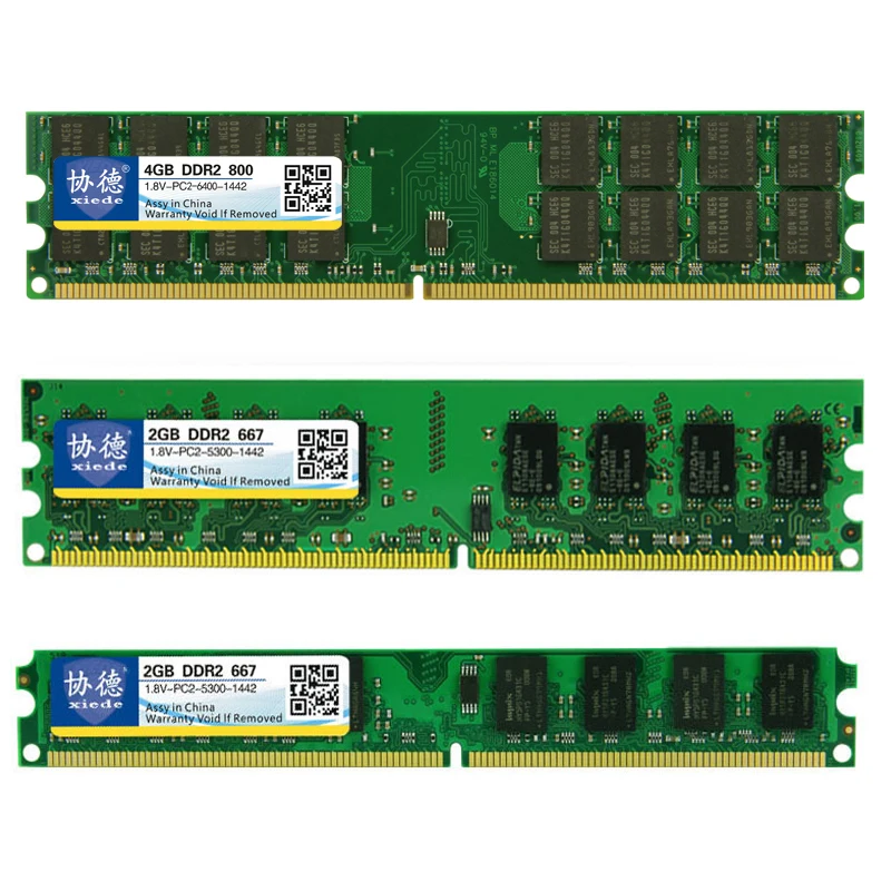 

Wholesale Xiede DDR2 800 / PC2 6400 5300 4200 1GB 2GB 4GB Desktop PC RAM Memory Compatible DDR 2 667MHz / 533MHz Multiple Models