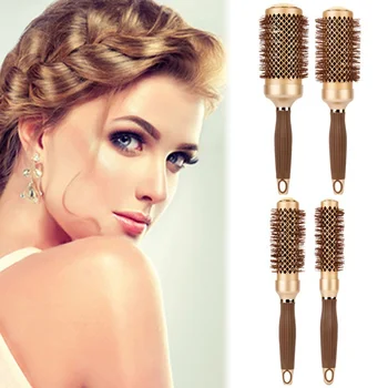 Brand Women Professional Hair Dressing Brushes High Temperature Resistant Ceramic Iron Round Comb 4 size 526
Brand Women Professional Hair Dressing Brushes High Temperature Resistant Ceramic Iron Round Comb 4 size 526