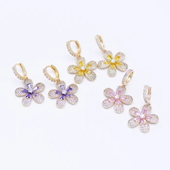 Luxury Flower Trendy Fashion AAA Cubic Zirconia Zircon Stone Hoop Earrings For Women Accessories
Luxury Flower Trendy Fashion AAA Cubic Zirconia Zircon Stone Hoop Earrings For Women Accessories