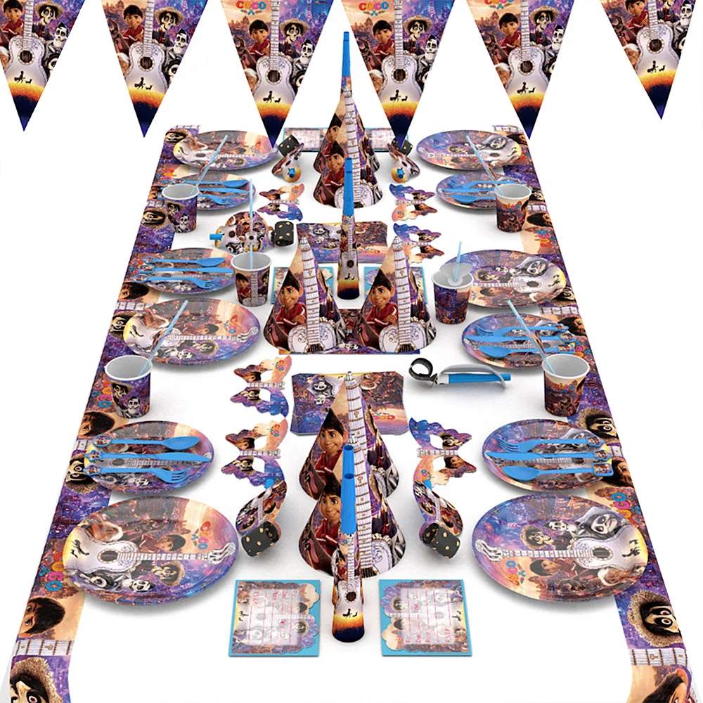 Party Tableware Set for 12 kids Hot Movie COCO Party Supplies Miguel Kids Birthday Party Decoration 188pcs
Party Tableware Set for 12 kids Hot Movie COCO Party Supplies Miguel Kids Birthday Party Decoration 188pcs