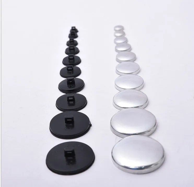

Black Plastic Fabric Cloth Component DIY Fabric Self Covered Button Shank Back Handmade Accessories 100pcs