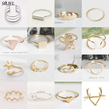 SMJEL Vintage Geometric Rings for Women bagues pour femme Square Triangle Round Bar Rings Finger Jewelry Couple Gifts
SMJEL Vintage Geometric Rings for Women bagues pour femme Square Triangle Round Bar Rings Finger Jewelry Couple Gifts