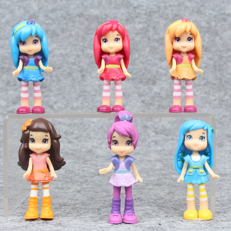 6pcs/lot Strawberry Shortcake Girl Dolls Princess Girl PVC Action Figures MINI kawaii Miniatures Toys For Children Girl Gifts
6pcs/lot Strawberry Shortcake Girl Dolls Princess Girl PVC Action Figures MINI kawaii Miniatures Toys For Children Girl Gifts