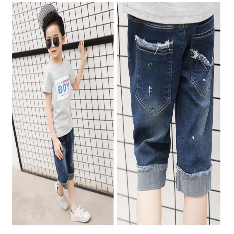 Baby Boys and childrens jeans shorts Pants clothes In the summer Stylish and simple Pure color kids jeans Clothing lrzlyx (11)
