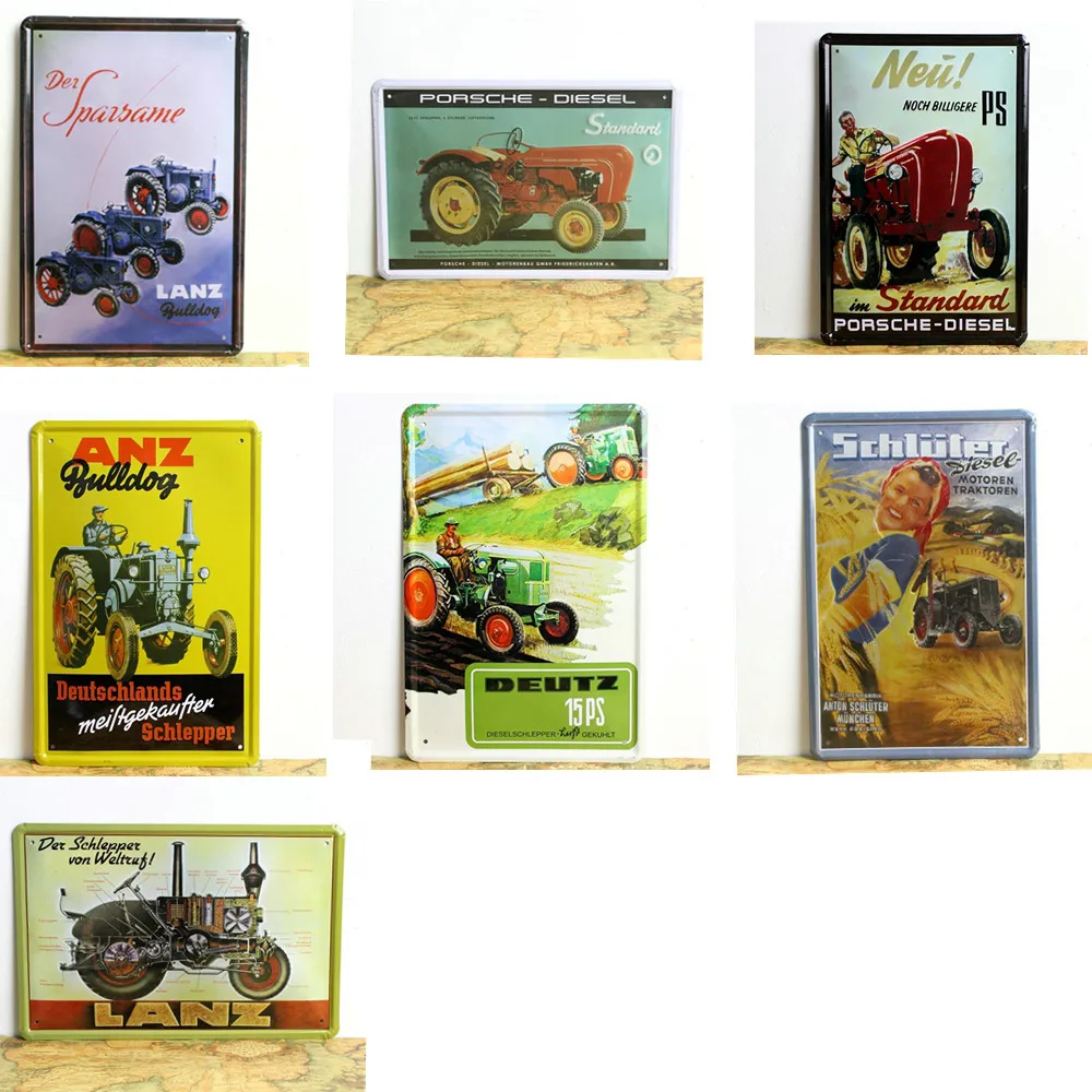 LANZ Tractor Vintage Metal Painting Tin Signs Shabby Chic Tinplate Iron Art Wall Car Decorative Plate Mural Farm Garage Decor
LANZ Tractor Vintage Metal Painting Tin Signs Shabby Chic Tinplate Iron Art Wall Car Decorative Plate Mural Farm Garage Decor