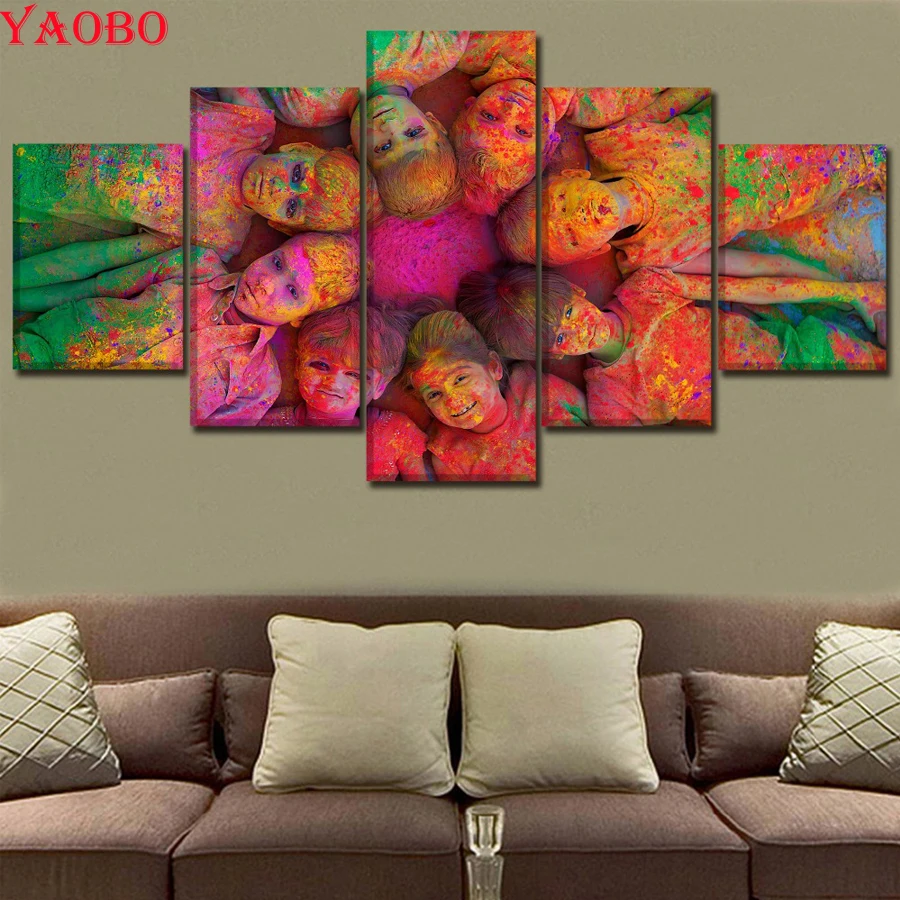 Full Square 5D DIY Diamond Painting 5 Pcs Holiday Child Colors Holi Psychedelic Diamond Embroidery Mosaic Home Decor Kids Room
Full Square 5D DIY Diamond Painting 5 Pcs Holiday Child Colors Holi Psychedelic Diamond Embroidery Mosaic Home Decor Kids Room