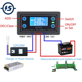 Multi-function Meter LCD Voltmeter Ammeter Battery Capacity Tester Power Tester Discharge Timer Temperature Display
Multi-function Meter LCD Voltmeter Ammeter Battery Capacity Tester Power Tester Discharge Timer Temperature Display