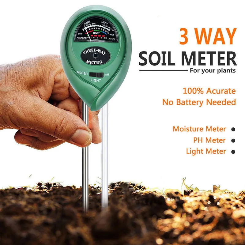 New Portable LED Digit Three-in-one Gardening Detector PH Meter Soil Hygrometer Illuminance Tester Measuring PH Value
New Portable LED Digit Three-in-one Gardening Detector PH Meter Soil Hygrometer Illuminance Tester Measuring PH Value