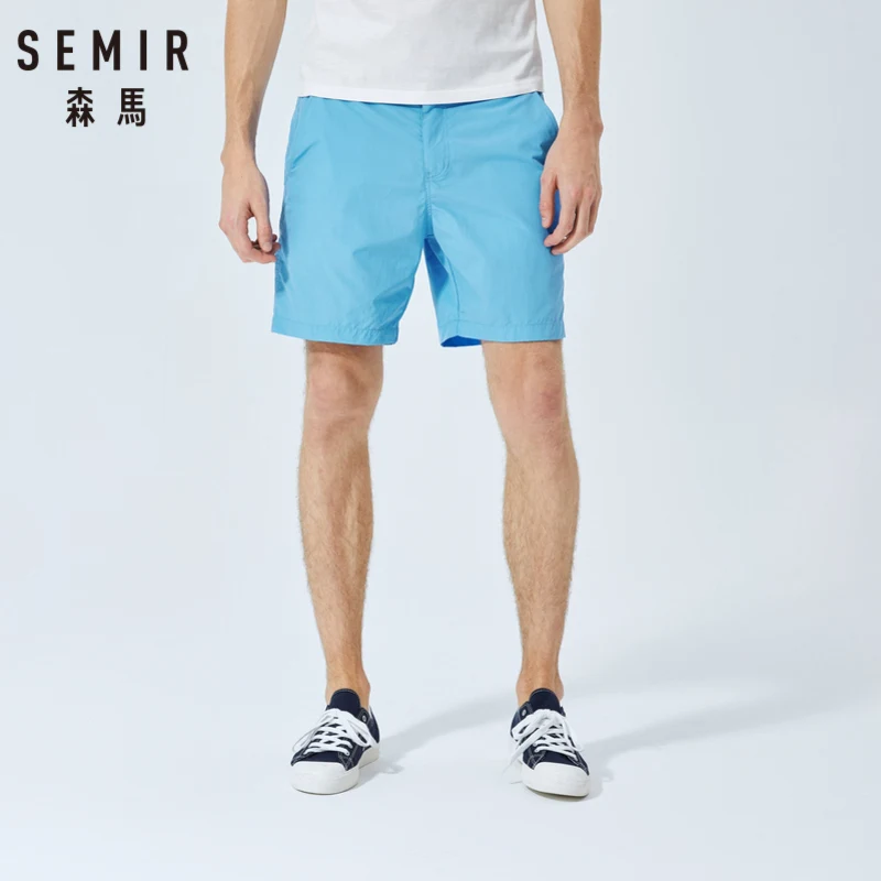 Шорты SEMIR мужские пляжные повседневные модные однотонные короткие штаны лето 2019 |