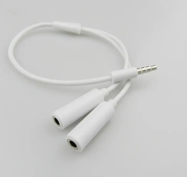 3.5mm Jack 1 to 2 output Earphone Aux Cable Splitter Headphones Mobile Phone Plug Two in One Couples Y shape Audio Line 200pcs
3.5mm Jack 1 to 2 output Earphone Aux Cable Splitter Headphones Mobile Phone Plug Two in One Couples Y shape Audio Line 200pcs