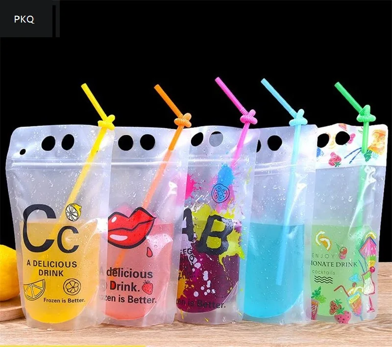 50pcs Plastic Spout Pouch Juice Stand-up Wine Milk Coffee Liquid Beverage Flask Free Food Materials Storage Bags With straw
50pcs Plastic Spout Pouch Juice Stand-up Wine Milk Coffee Liquid Beverage Flask Free Food Materials Storage Bags With straw