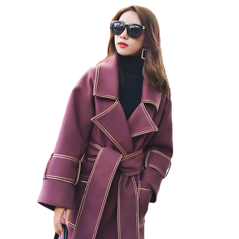 Long Wool Coat Women 2019 Autumn Winter Fashion Plus Size Woolen Coat High Quality Elegant Ladies Jacket Warm Slim Outerwear 3XL
Long Wool Coat Women 2019 Autumn Winter Fashion Plus Size Woolen Coat High Quality Elegant Ladies Jacket Warm Slim Outerwear 3XL