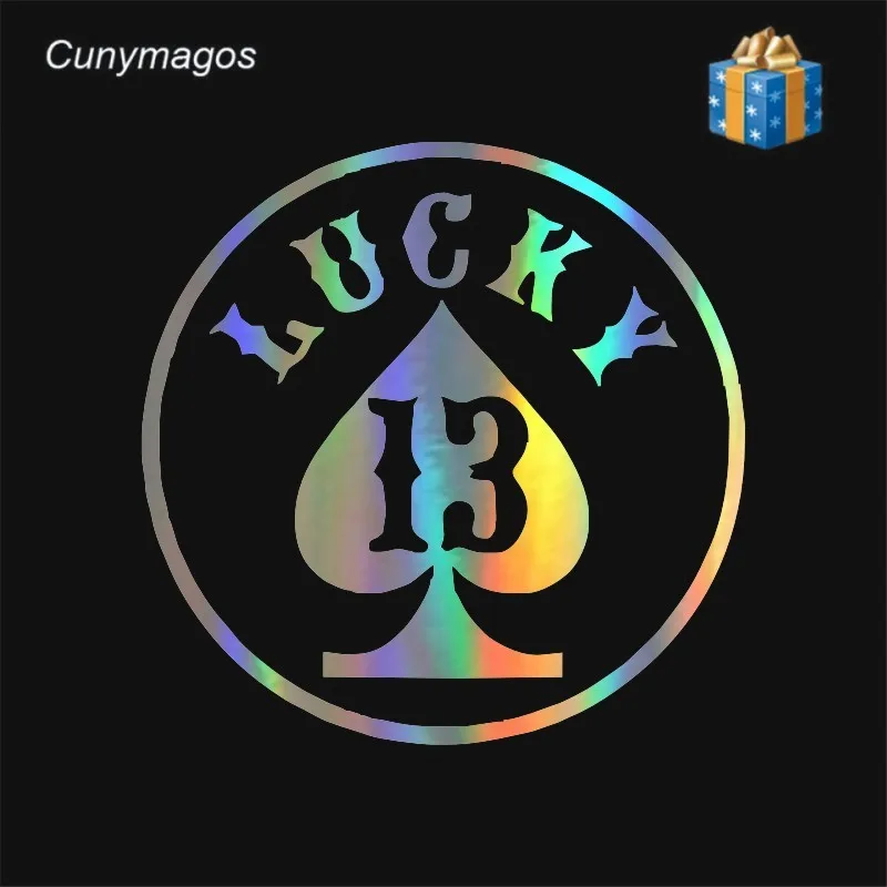 Car Sticker LUCKY 13 Spades Car Sticker Decal Funny Motorcycle Decorative Personality Black Silver Laser Stickers 12.5CM*12.5CM
Car Sticker LUCKY 13 Spades Car Sticker Decal Funny Motorcycle Decorative Personality Black Silver Laser Stickers 12.5CM*12.5CM