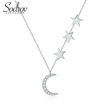 Sodrov New Arrival Fashion 925 Sterling Silver Moon and Star Tales Chain Link Pendant Necklaces for Women
Sodrov New Arrival Fashion 925 Sterling Silver Moon and Star Tales Chain Link Pendant Necklaces for Women