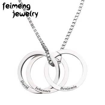 Personalized Custom Stainless Steel Three Annulus Pendant Necklace Engrave Name Fashion Hip-hop Long Chain Jewelry Collar Match
Personalized Custom Stainless Steel Three Annulus Pendant Necklace Engrave Name Fashion Hip-hop Long Chain Jewelry Collar Match