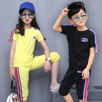 2017 Summer Kids Sport T-Shirt Two Sets Casual Girls Striped O-neck Short Sleeve T-Shirt Cotton Boys Shorts Pants Smart 
2017 Summer Kids Sport T-Shirt Two Sets Casual Girls Striped O-neck Short Sleeve T-Shirt Cotton Boys Shorts Pants Smart