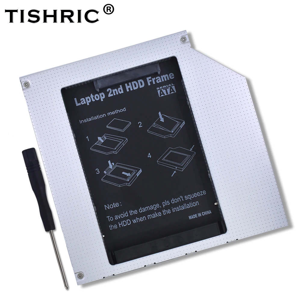 

TISHRIC 12.7mm IDE To 22pin SATA Caddy Enclosure Case Laptop ODD DVD-ROM Optibay Adapter For 2nd 2.5 HDD SSD Hard Drive Disk Box